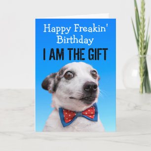 Carte d'anniversaire de chien drôle personnalisée