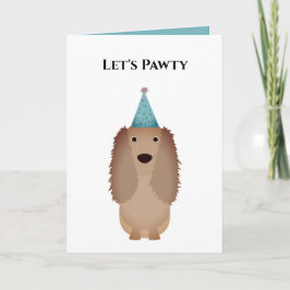 Carte d'anniversaire de chien, Pawty Cocker Spanie