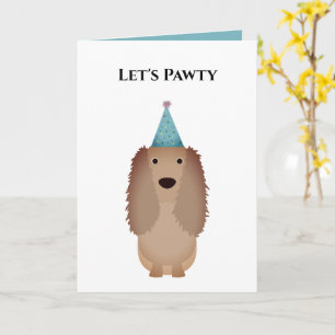 Carte d'anniversaire de chien, Pawty Cocker Spanie