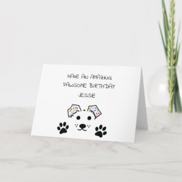 Carte d'anniversaire de chien personnalisée