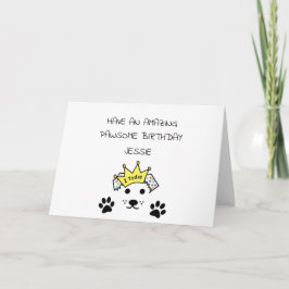 Carte d'anniversaire de chien, Personnalisez avec