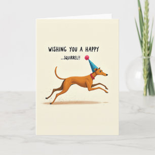 Carte d'anniversaire de chien sautant ludique