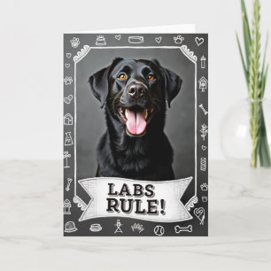 Carte d'anniversaire de chien souriant