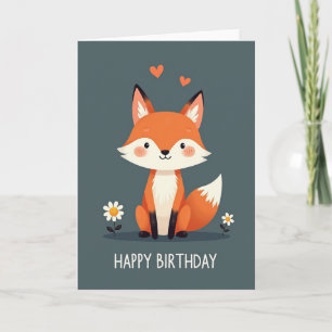 Carte d'anniversaire de chiot forestier