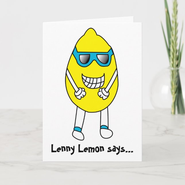 Carte d'anniversaire de citron de Lenny (Devant)