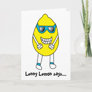 Carte d'anniversaire de citron de Lenny