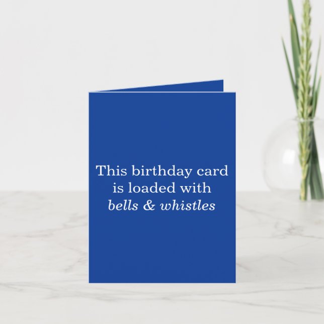 Carte d'anniversaire de cloches et sifflets (Devant)