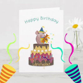 Carte d'anniversaire de cochon maigre