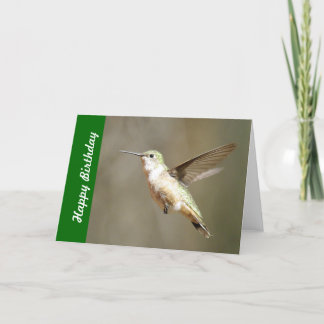 Carte d'anniversaire de colibri