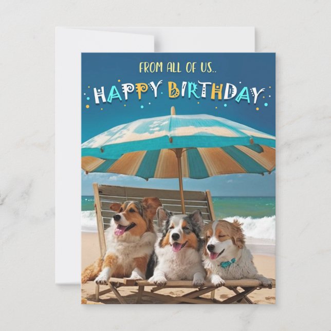 Carte d'anniversaire de Corgi de All Us (Devant)