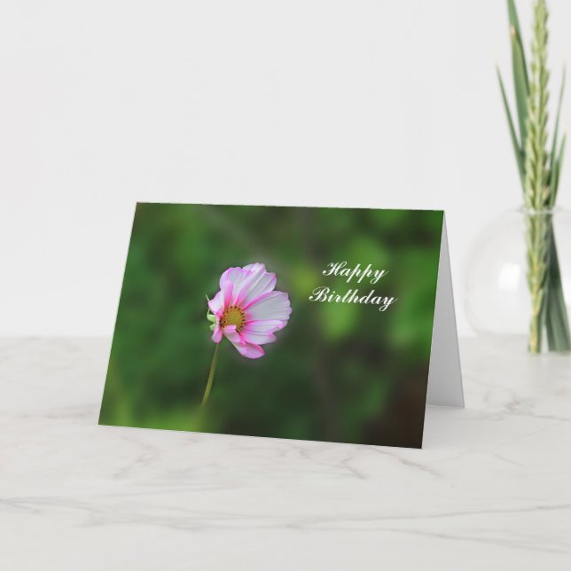 Carte d'anniversaire de cosmos (Devant)