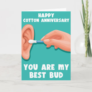 Carte d'anniversaire de coton Punny