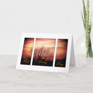 Carte d'anniversaire de coucher du soleil