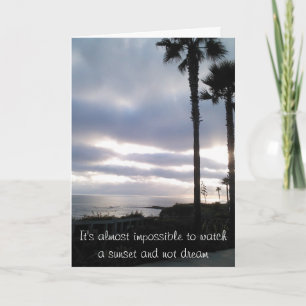 Carte d'anniversaire de coucher du soleil