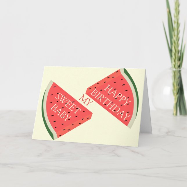 Carte d'anniversaire de couple Mon bébé doux - Je  (Devant)