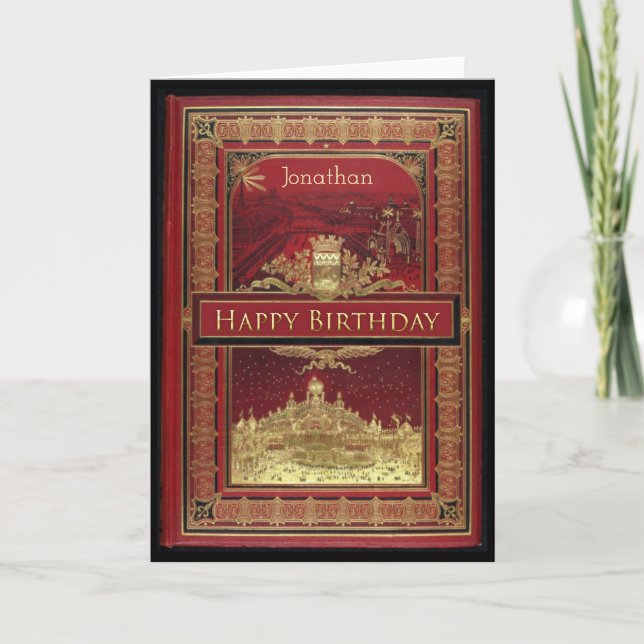 Carte d'anniversaire de couverture vintage (Devant)