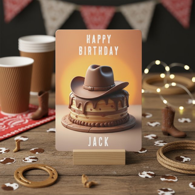 Carte d'anniversaire de Cowboy (Créateur téléchargé)