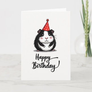 Carte d'anniversaire de créature timide