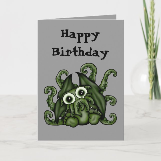 Carte d'anniversaire de Cthulhu (Devant)