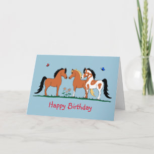 Carte d'anniversaire de Custodie Horse Pals