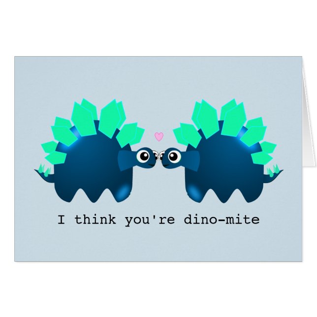 Carte d'anniversaire de Cute Dinosaur (Devant horizontal)