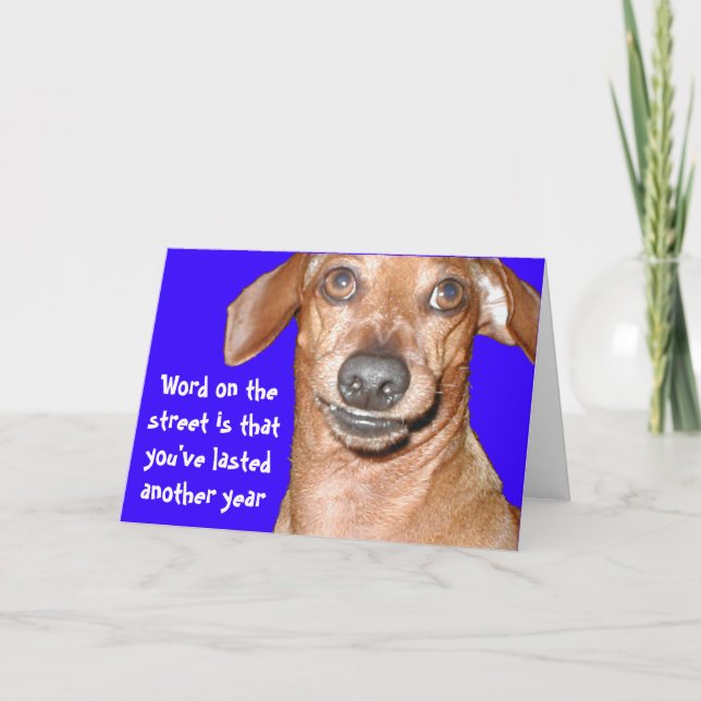 Carte d'anniversaire de Dachshund (Devant)