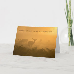 Carte d'anniversaire de Deer Whisperer Buck Doe Hu