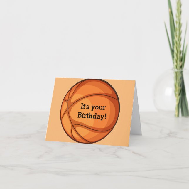 Carte d'anniversaire de design de basketball (Devant)