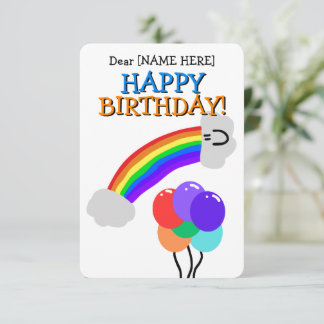 Carte d'anniversaire de dessin pour enfants (noir 