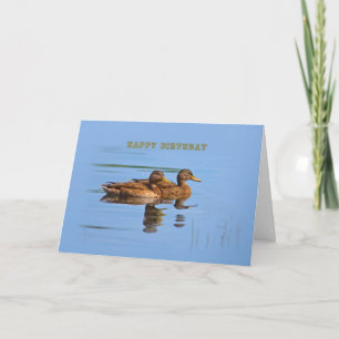 Carte d'anniversaire de deux canards
