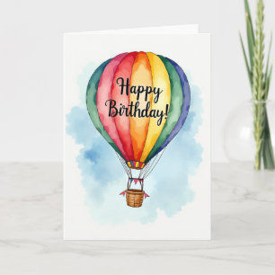 Carte d'anniversaire de dirigeable élévateur