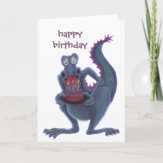 carte d'anniversaire de dragon