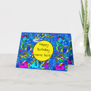 Carte d'anniversaire de dragon personnalisée Garço