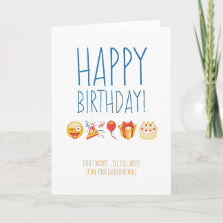 Carte d'anniversaire de Facebook Emoji - courrier