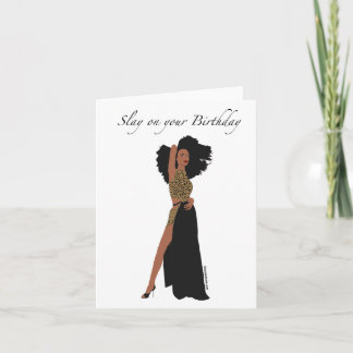 Carte d'anniversaire de femme noire