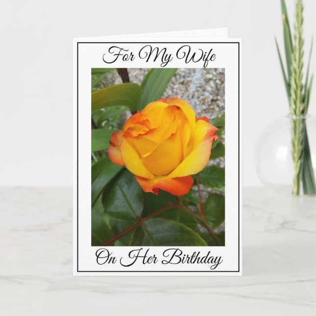 Carte d'anniversaire de femme personnalisée Rose j (Devant)