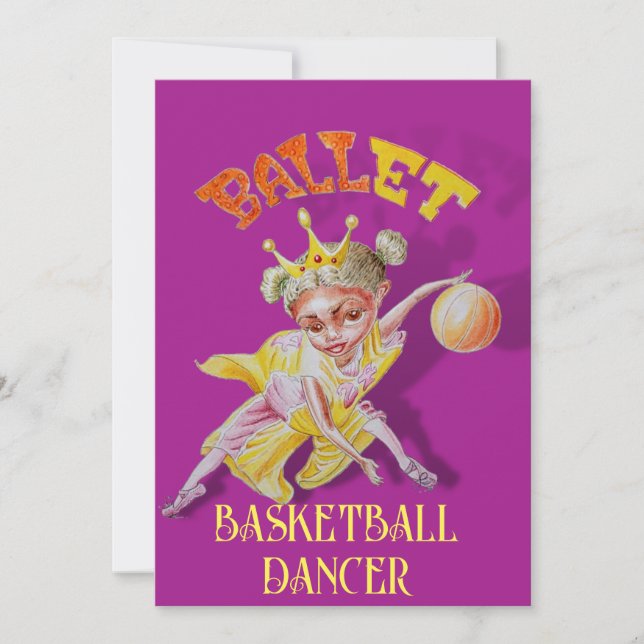 Carte d'anniversaire de fille de basket-ball perso (Devant)