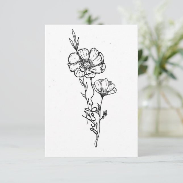 Carte d'anniversaire de fleur de naissance d'octob (Debout devant)