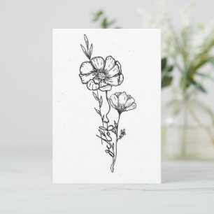 Carte d'anniversaire de fleur de naissance d'octob