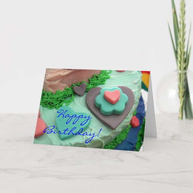 Carte d'anniversaire de fondant (Devant)