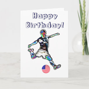 Carte d'anniversaire de football américain
