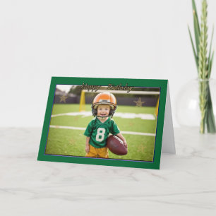 Carte d'anniversaire de football de Star Boy