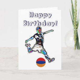 Carte d'anniversaire de football en Arménie