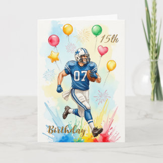 Carte d'anniversaire de footballeur, Ballons, Feux