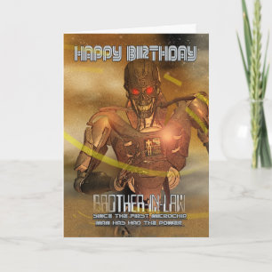 Carte d'anniversaire de frère avec Cyborg - Modern