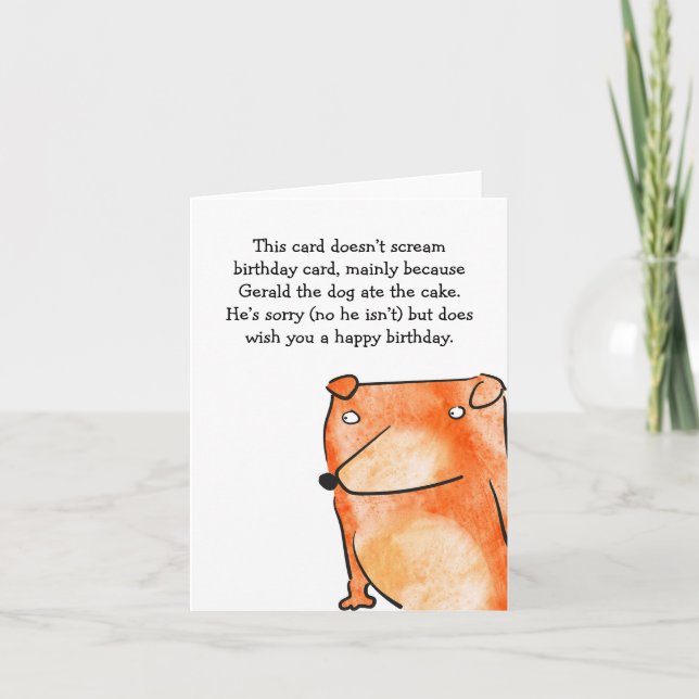 Carte d'anniversaire de gâteau manquante (Devant)