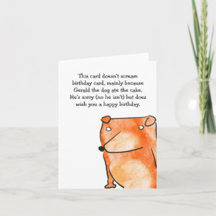 Carte d'anniversaire de gâteau manquante