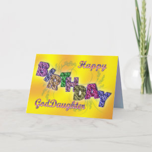 Carte d'anniversaire de goddgirl avec texte floral