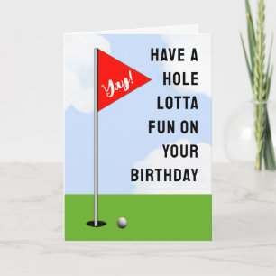 Carte d'anniversaire de golf