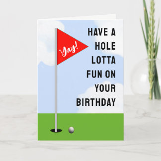 Carte d'anniversaire de golf